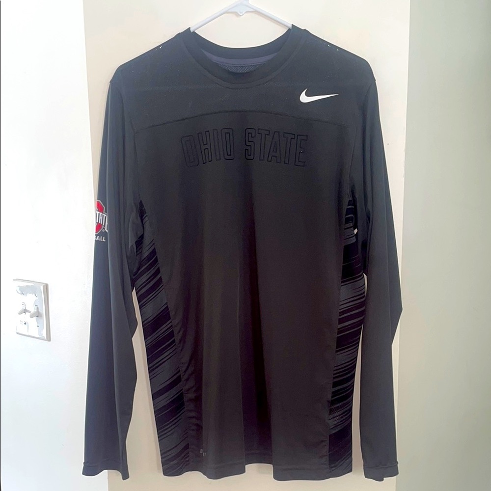 Nike Dri-Fit Ohio State Baseball Team Issued Long Sleeve T-Shirt
